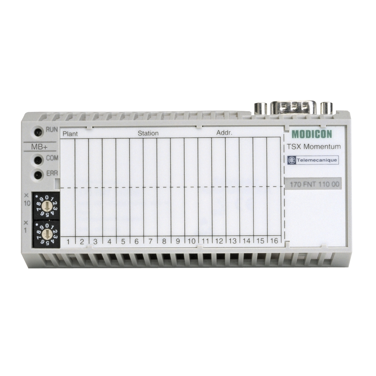 کارت پی ال سی اشنایدر آداپتور ارتباطی، پلت فرم اتوماسیون Modicon Momentum، Profibus DP، 9.6 تا 12 مگابیت بر ثانیه، کابل جفت پیچ خورده