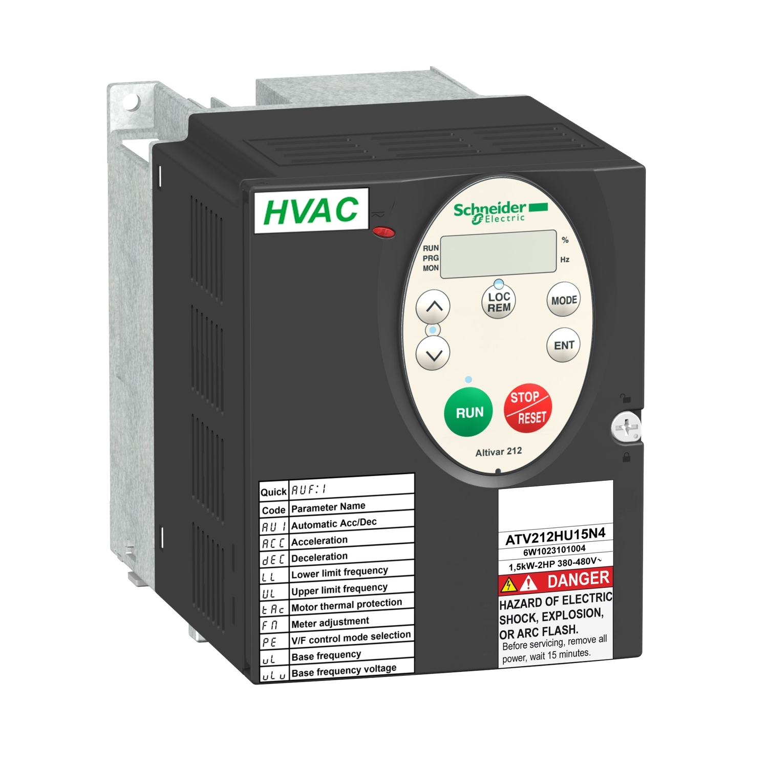 درایو آلتیوار212 اشنایدر - 1.5کیلو وات - 2hp - 480V - 3ph - EMC - IP21