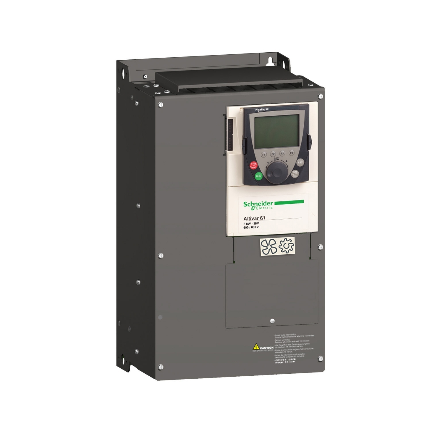 درایو آلتیوار61 اشنایدر 22 کیلو وات 30HP 480V 3 phases EMC IP20 with graphic term