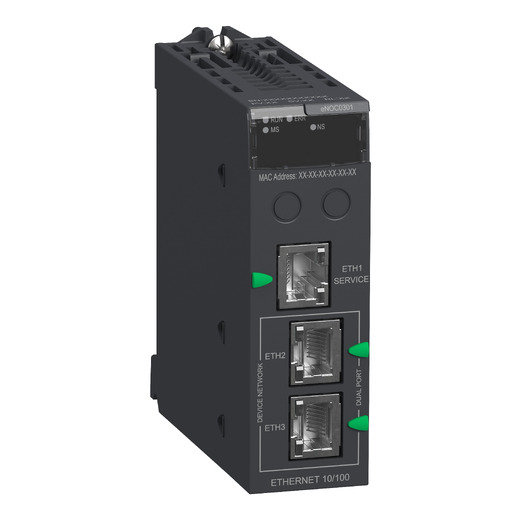 کارت پی ال سی اشنایدر اترنت M580، ارتباط از طریق اترنت، 3 پورت