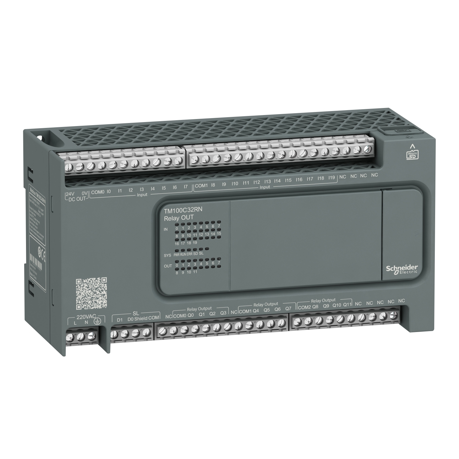 پی ال سی TM100 اشنایدر - 20I/12O relay - 220VAC