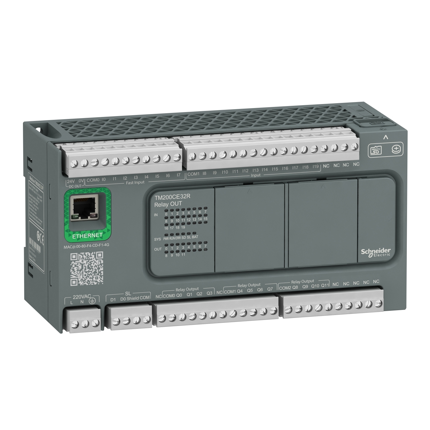 پی ال سی TM200 اشنایدر 32IO relay Ethernet